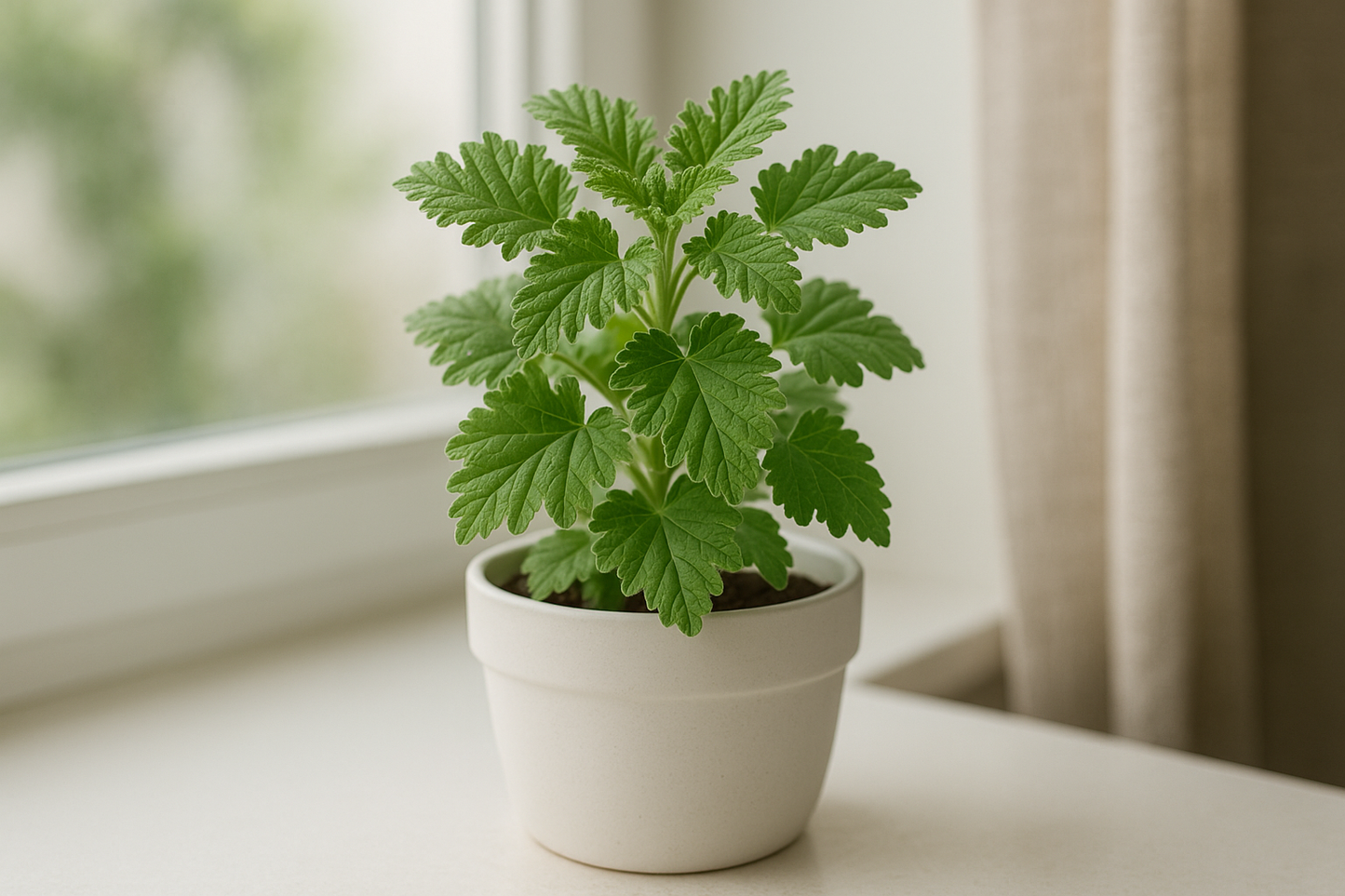 I need the odomos plant in white pot of size is 5 inches and the plant will be 5 inches keep in the home where it will repellent the mosquitoes