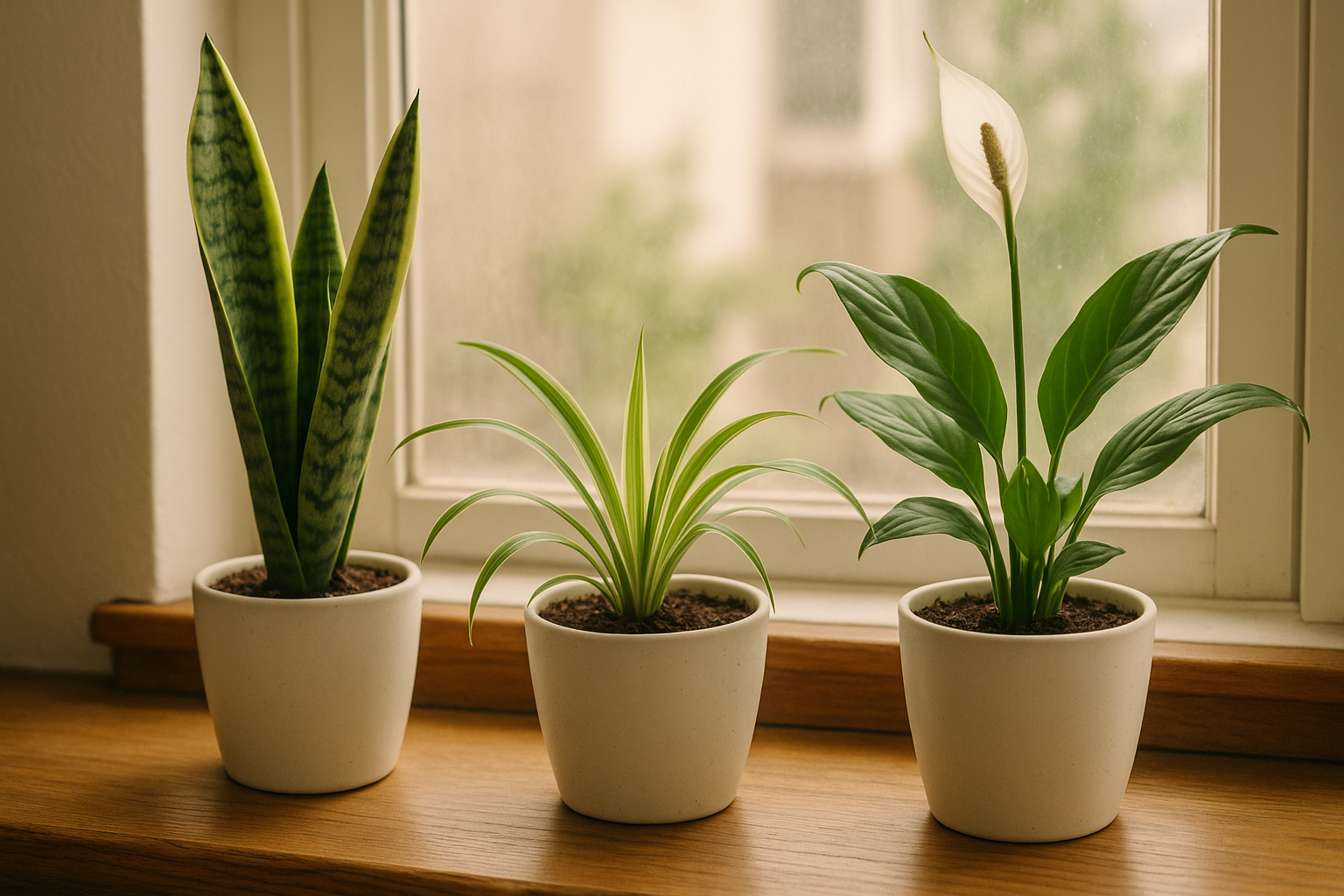 peace lily nasa NASA-Recommended Air-Purifying Plant Combo – Spider, Snake & Peace Lil