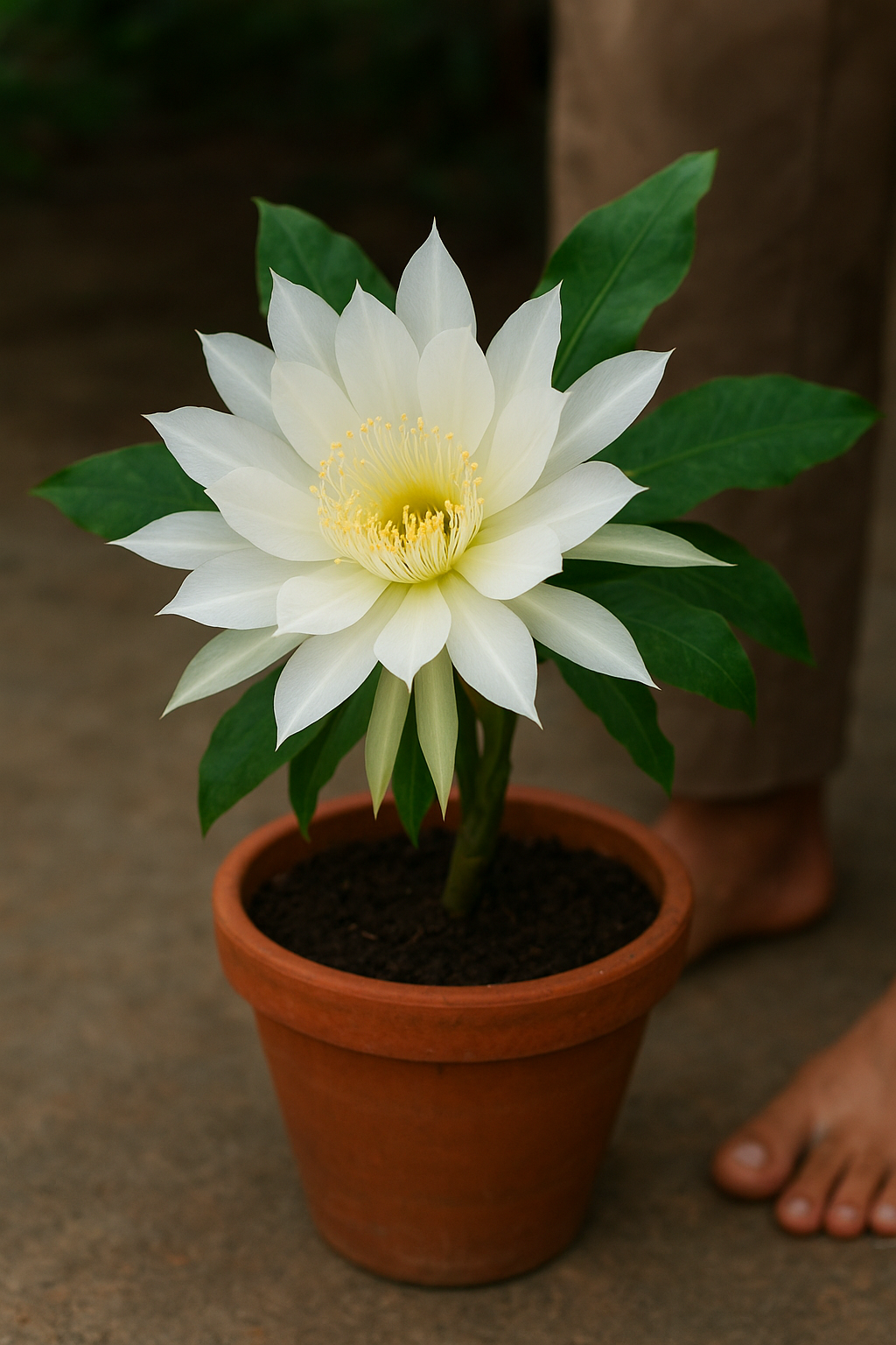 Brahma Kamalam - ब्रह्म कमल || బ్రహ్మ కమలం || Night Queen- White Pot with Coco Peat