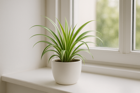 I need the spider plant in white pot of size is 5 inches and the plant will be 5 inches keep the window side and indoor