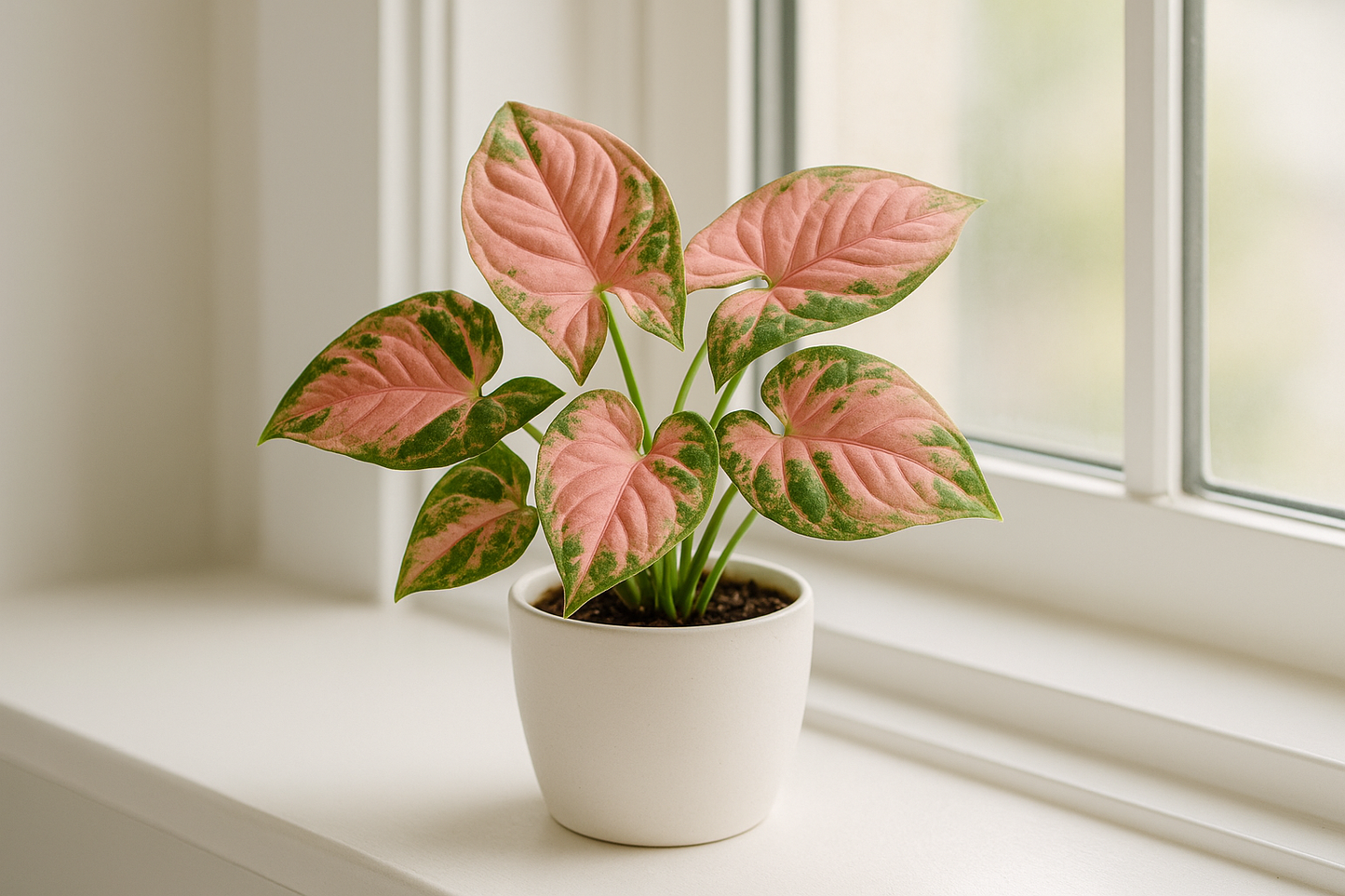 I need the syngonium pink  plant in white pot of size is 5 inches and the plant will be 5 inches keep the window side and indoor